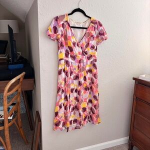 Y2K Boden Colorful Babydoll Polka Dot Midi Dress